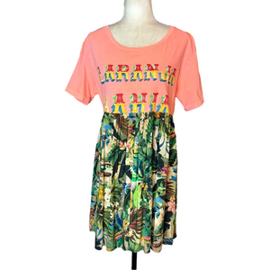 Farm Rio tropical floral t-shirt dress
